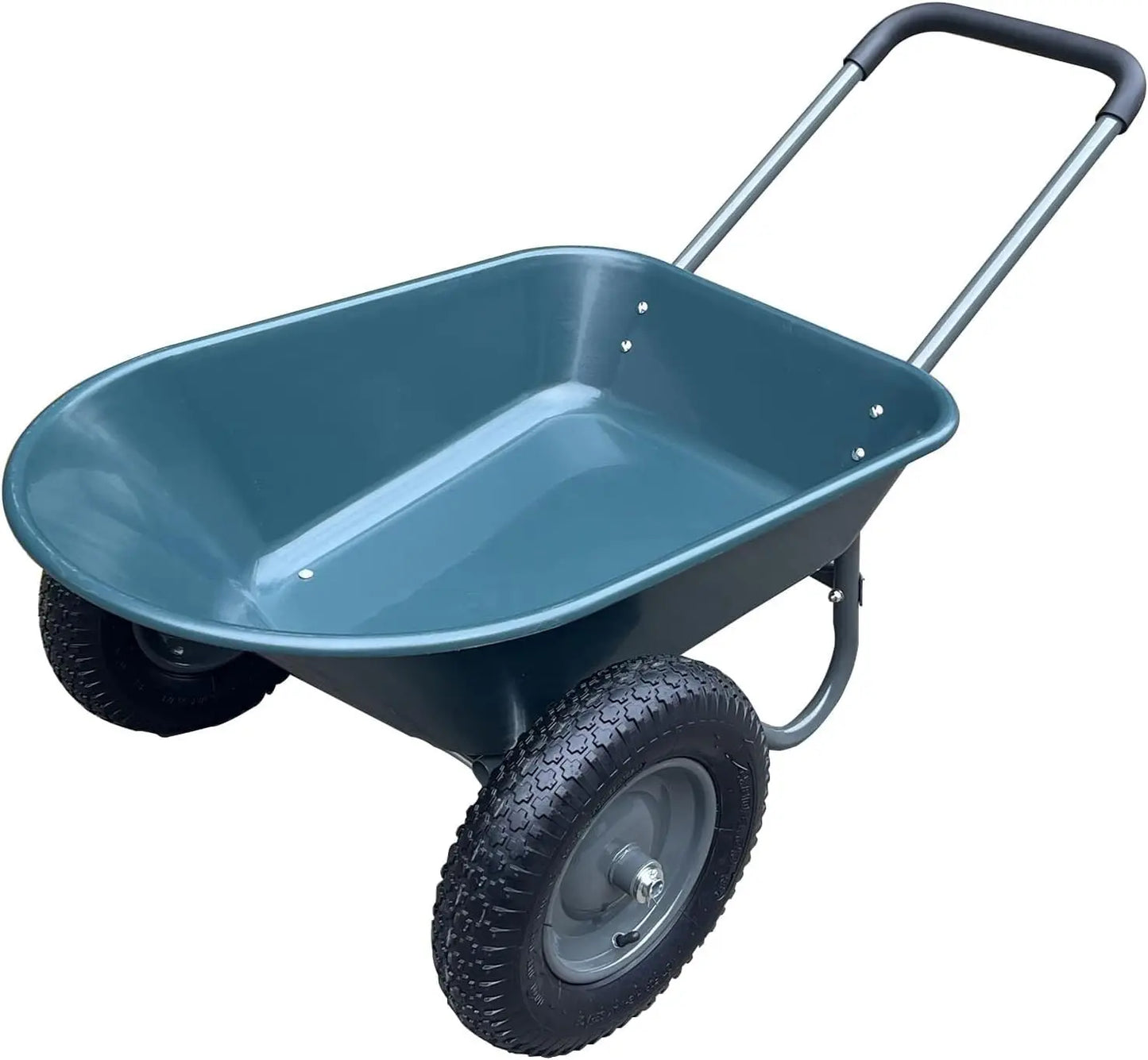 Dual-Wheel Heavy-Duty Dump Cart
1200 lb capacity poly yard wagon towable utility cart with built-in stand. Perfect for landscaping, gardening, hauling mulch, soil, firewood, or tools. Durable, easy-dump design.