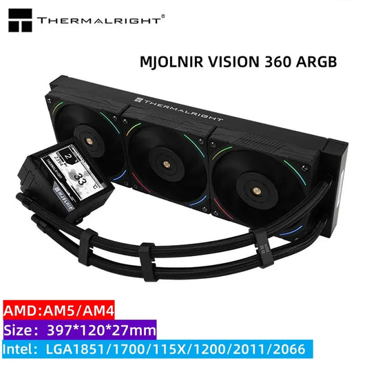 Thermalright MJOLNIR VISION 360  ARGB water-cooled 3.5-inch IPS LCD screen, 14th generation LGA1851/AM5 heat sink