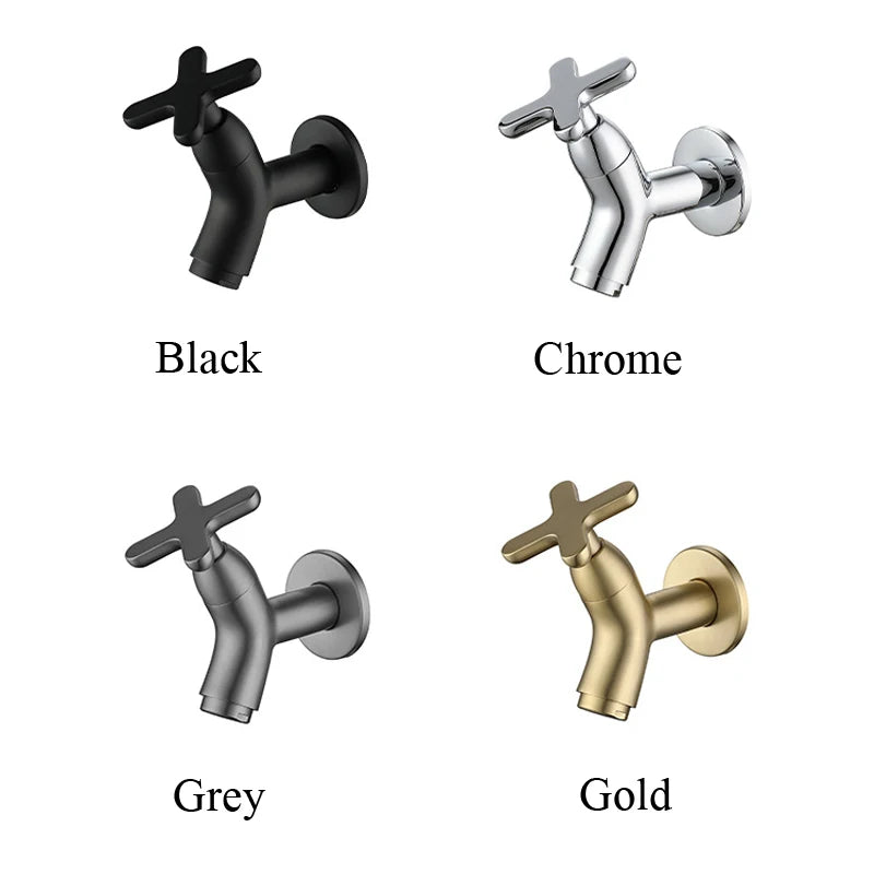 Wall Mounted Basin Faucet Mop Pool Brass Tap Outdoor Garden Faucet Single Cold Water Bathroom Accessories Kitchen Sink Faucets
