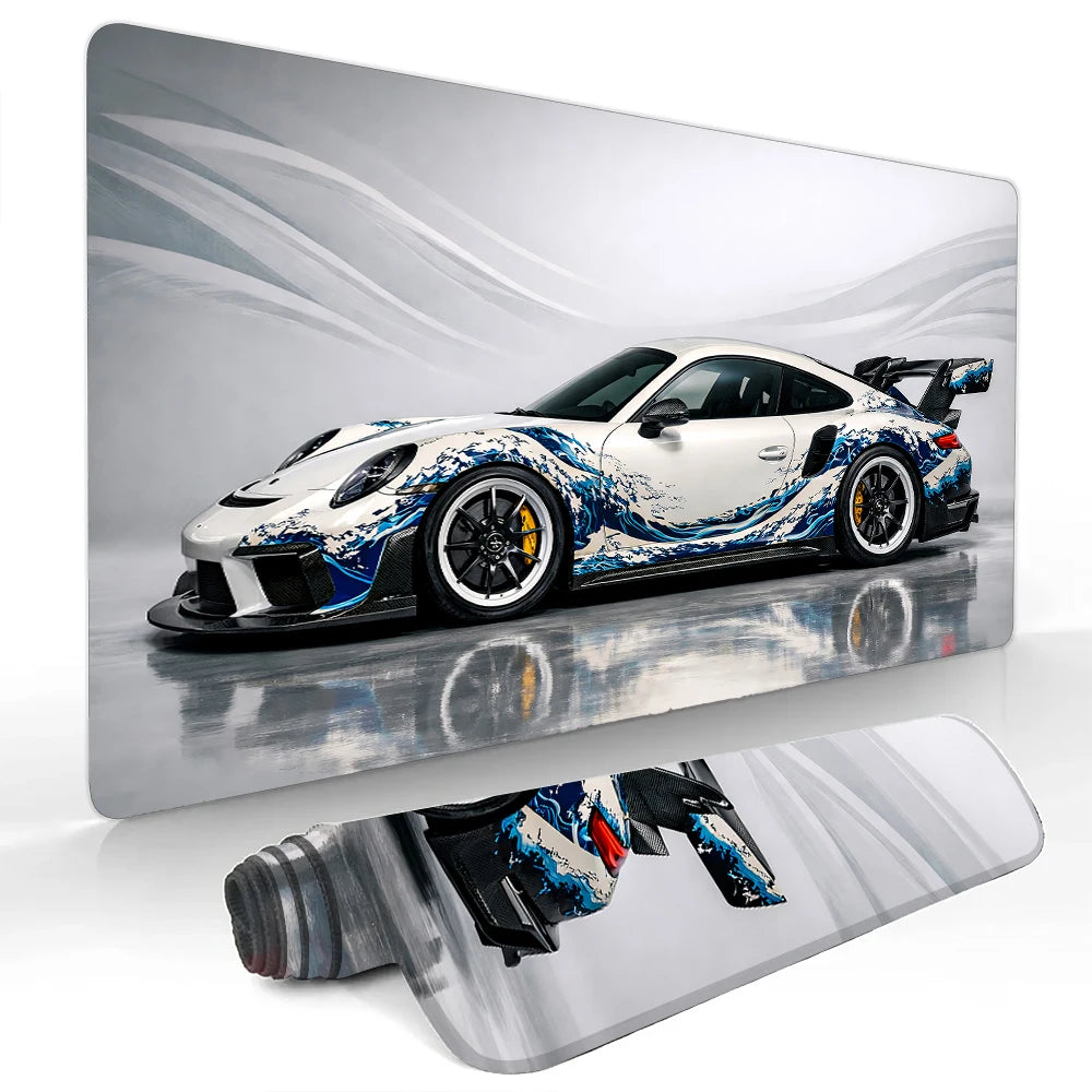 Red classic performance car Mouse Pad Desk Mat Non-Slip Gaming mats pc accessories keyboard mousepad Office carpet Extended pad