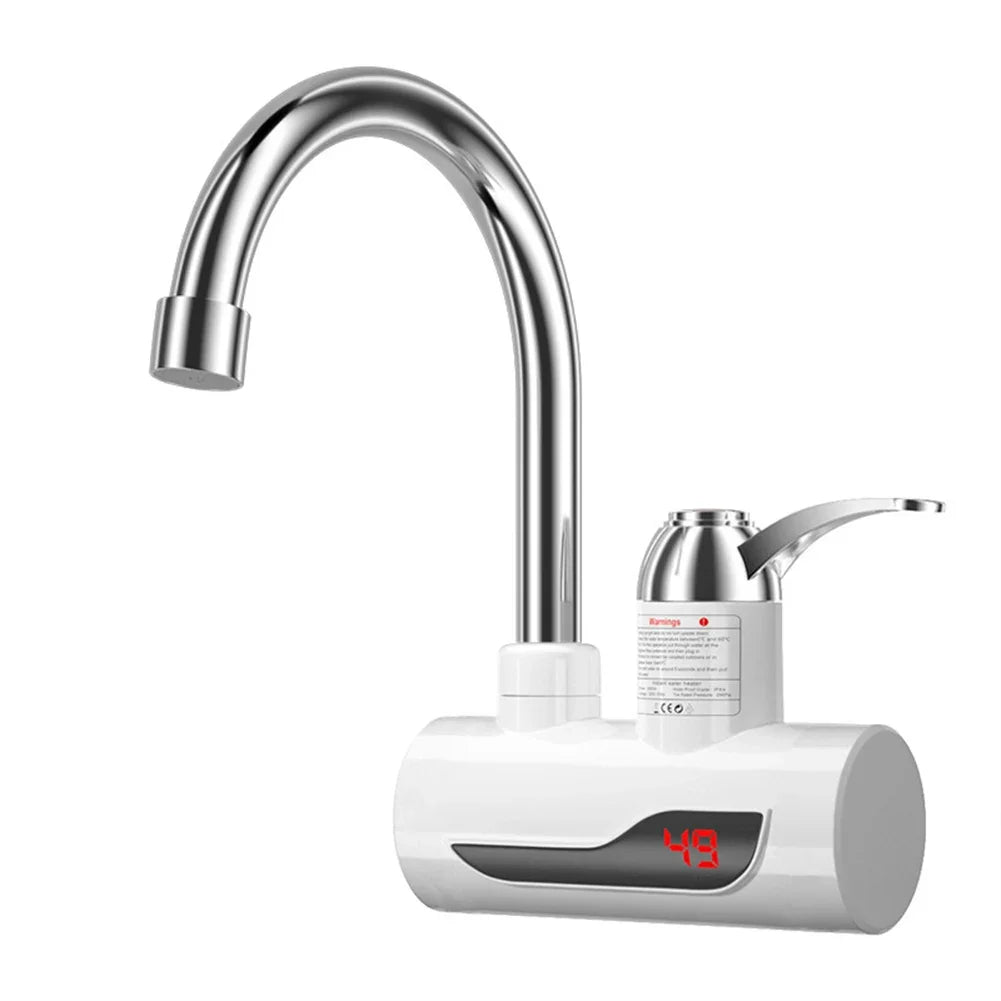 Electric Instant Heating Faucet 3000W Fast Heating Tap Temperature Adjustable Hot Water Faucet Digital Kitchen Bathroom Supplies