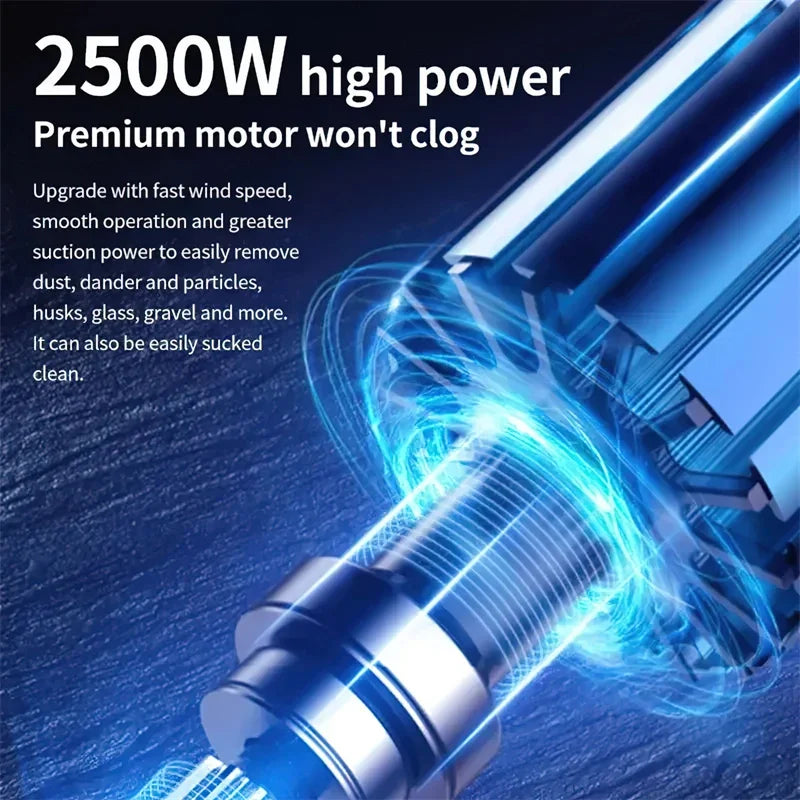2500W Portable Vacuum Cleaner 15000PA Suction Household Multi-functional Dust Removal Mite Dry and Wet Dual Vacuum Cleaner 220V