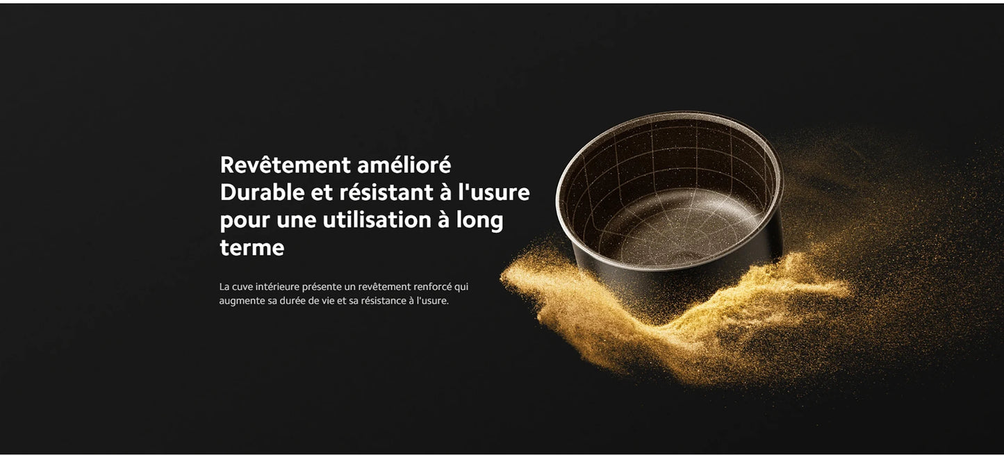 [Official] Xiaomi Multifunctional Rice Cooker 4L ultra-fast cooking Rice in 30 minutes, high heating power of 860 W, 10 menus functions, 24-hour programming