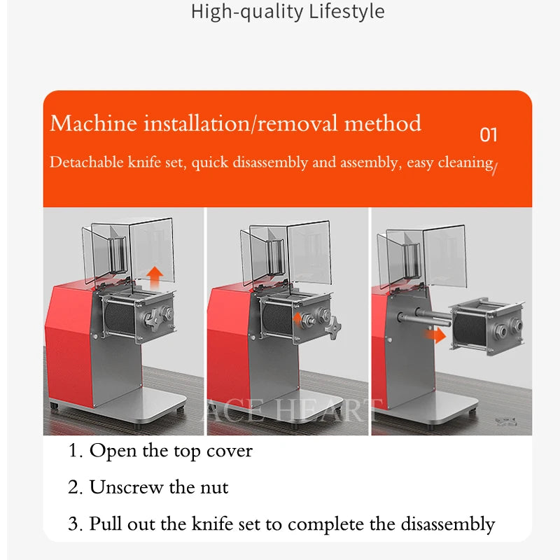 Meat Slicer Commercial Stainless Steel Meat Slicing Machine Meat Shredded Diced Machine 110V 220V