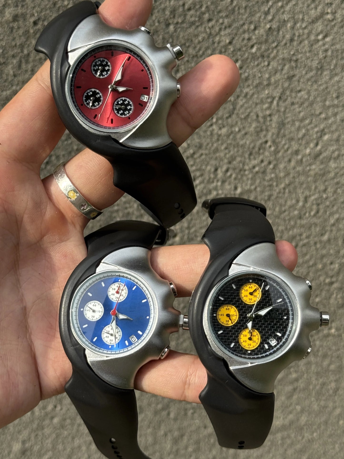 Genuine KIOSK special-shaped watch non-Oak style three-eye crush European and American rare ins boys niche gift