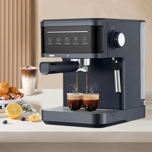 Semi-automatic Italian Espresso Coffee Machine Home Office Coffee Maker Milk Foam Frothing Coffee Machine