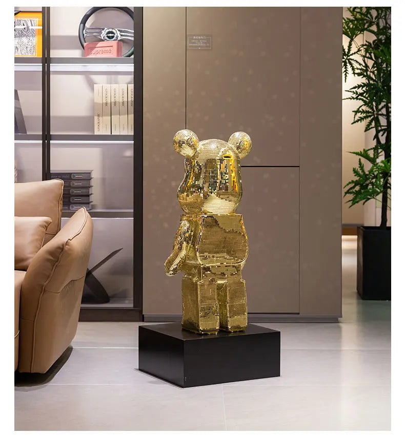 Violent Bear Standing Decoration - Big Piggy Bank for High-End Living Room, Sofa Side Decorative Item, Home Furnishing Ornament