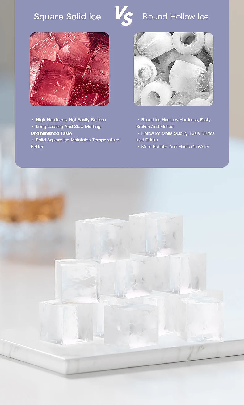 Portable Small Ice Maker Mini Convenient Home Dormitory Office Camping Car Cube Ice Automatic Ice Making Box ice machine 220V