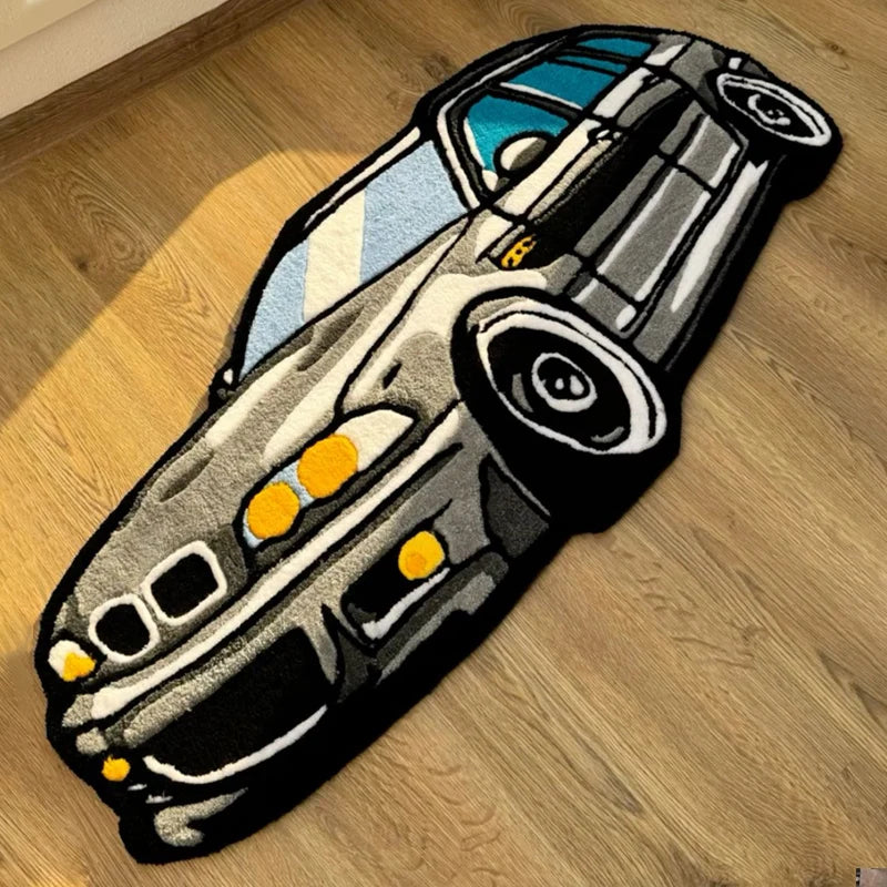 Bedroom Carpet Boys Room Decoration Rug Car Shape Floor Mat Car Lover Gifts for Boy Home Decor Bedside Mats Soft Fluff Shaggy