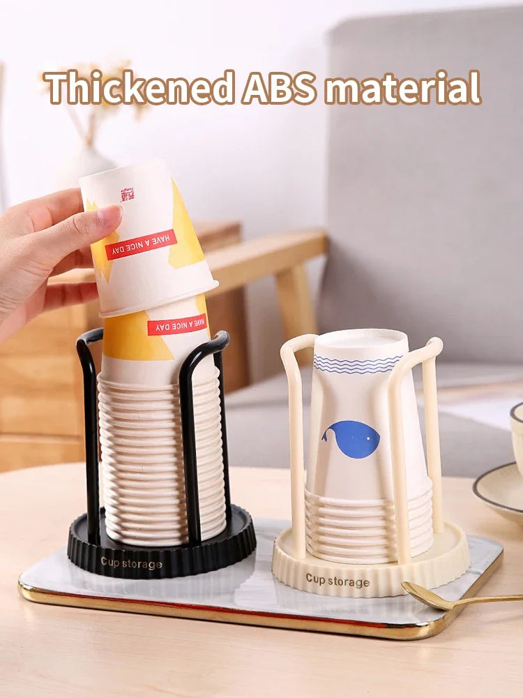 4 PACK Bathroom Cup Dispenser, Plastic Cup Holder, Disposable Cup Holder, Cup Dispenser for Restaurant, Coffee