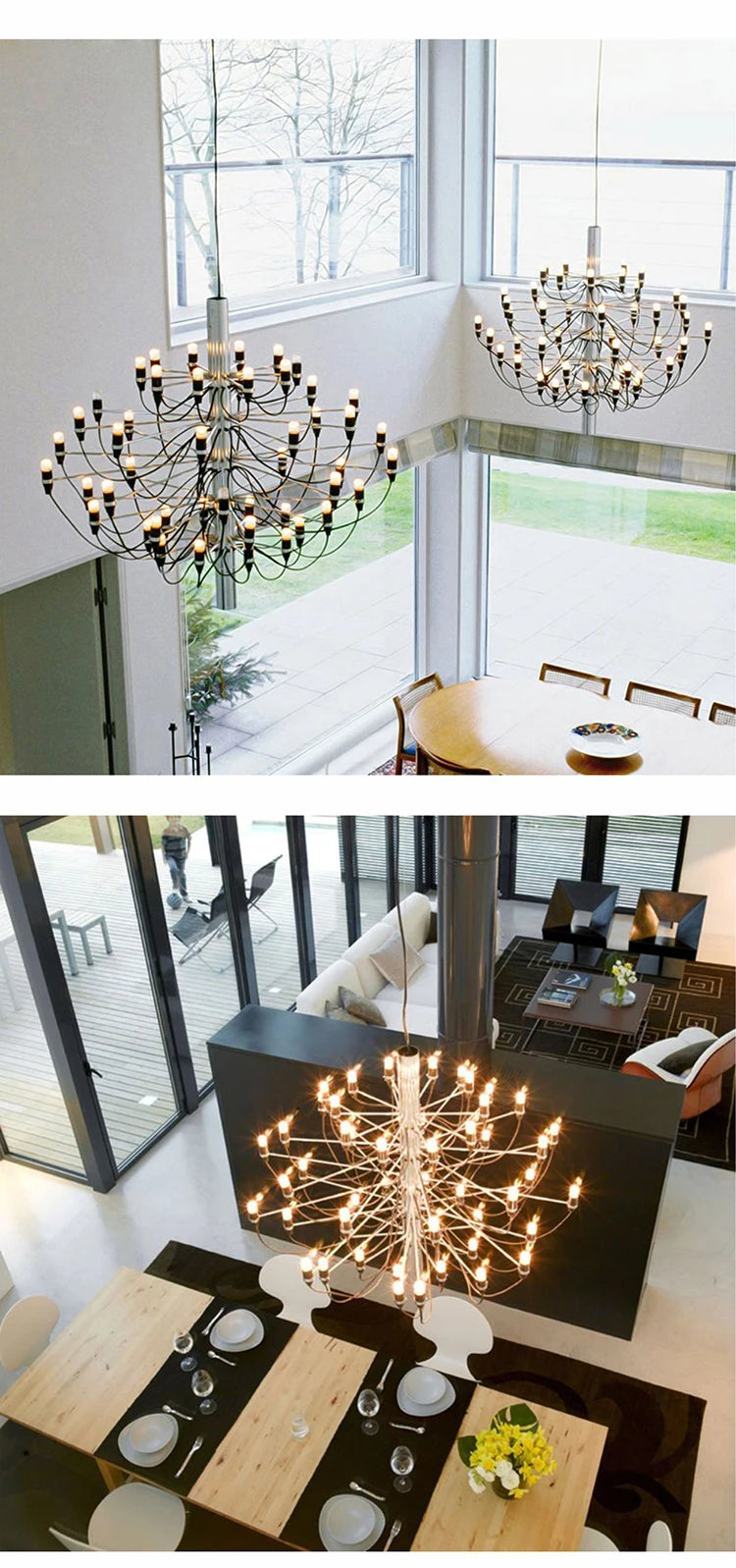 Modern Led Ceiling Chandelier Replica Pendant Lights Luxury Flo Suspension Lamp Living Room Hotel Kitchen Decor Hanging Lustre