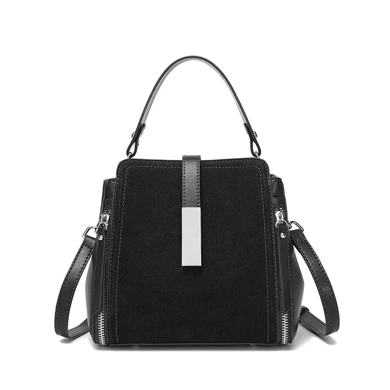 Winter Vintage Suede Leather Women’s Bag – Luxury Cowhide Design Elegant shoulder and crossbody handbag with a timeless vintage look. Soft, durable, and perfect for stylish winter wear.