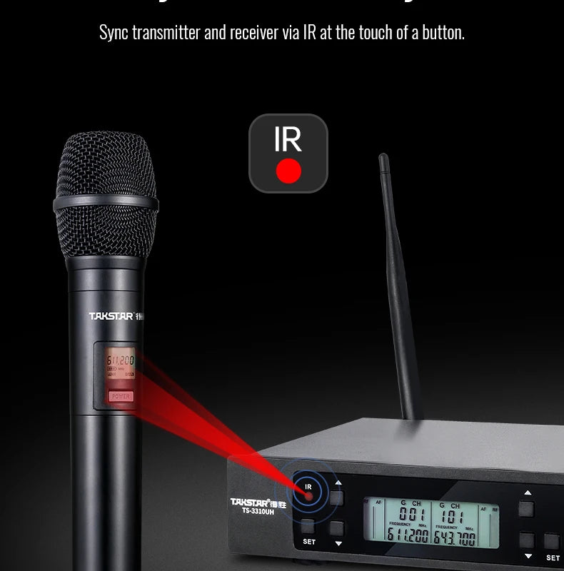 Takstar TS-3310UH Wireless Microphone UHF integrated circuit KTV Conference Home Entertainment Outdoor Performance
