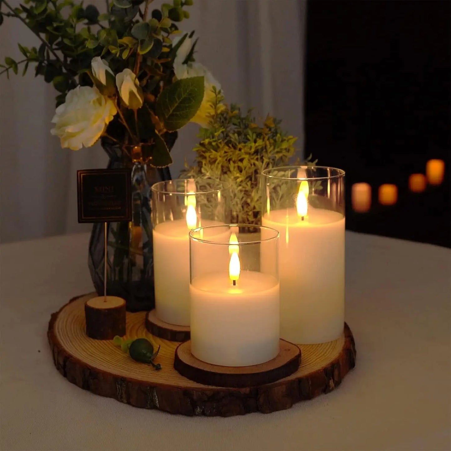 3PCS Flickering Flameless Candles with Remote Control and Timer Battery Operated LED Candles for Romantic Ambience Home Decor