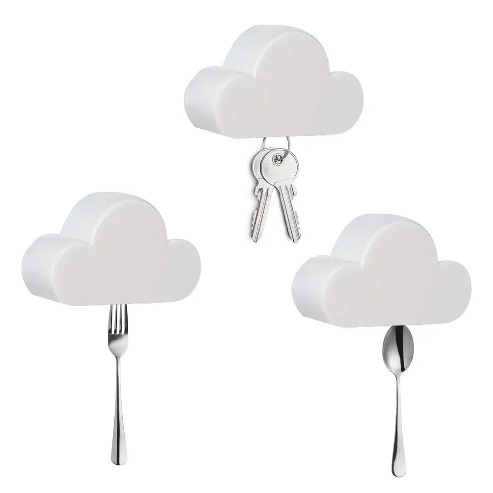 Cute Magnetic Cloud Powerful Magnets Keychains Hooks Key Hangers Organizer for Wall Door Entryway Foyer Easy to Install