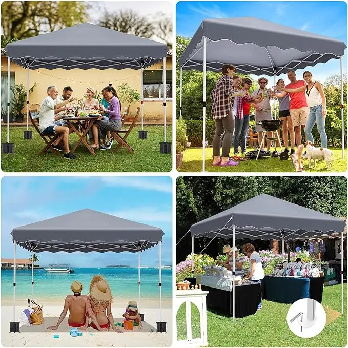 3x3M Gazebo Tent Pop up Canopy Instant with Bag Bonus 4 Weight Sandbags,& Carry Bag Foldable Shelter Outdoor Garden Tent