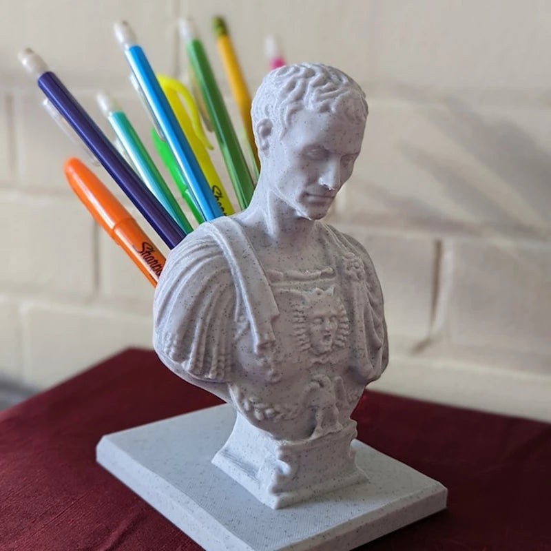 Julius Caesar statue Office Desk Pen Holder Office Desk Organizer Office Decor pen Rack Gift Stationery teacher gift