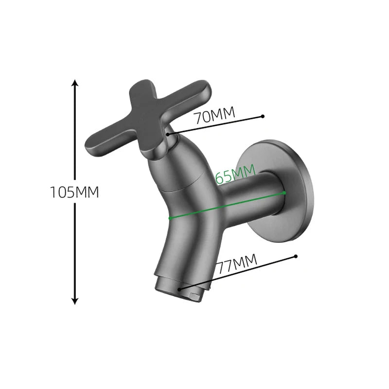 Wall Mounted Basin Faucet Mop Pool Brass Tap Outdoor Garden Faucet Single Cold Water Bathroom Accessories Kitchen Sink Faucets