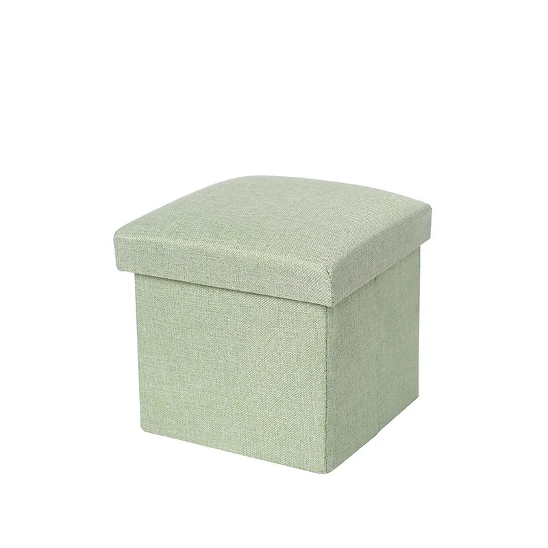 Multifunctional Fabric Organizer Storage Stools Box Foldable Storage Stool Boxes With Padded Seat Home Organization Sundries Box