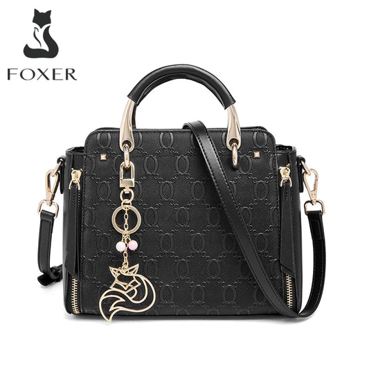 Cowhide Leather Women’s Handbag Luxury Design Elegant shoulder, crossbody, and tote style in one. Spacious and stylish, perfect for moms and everyday use.