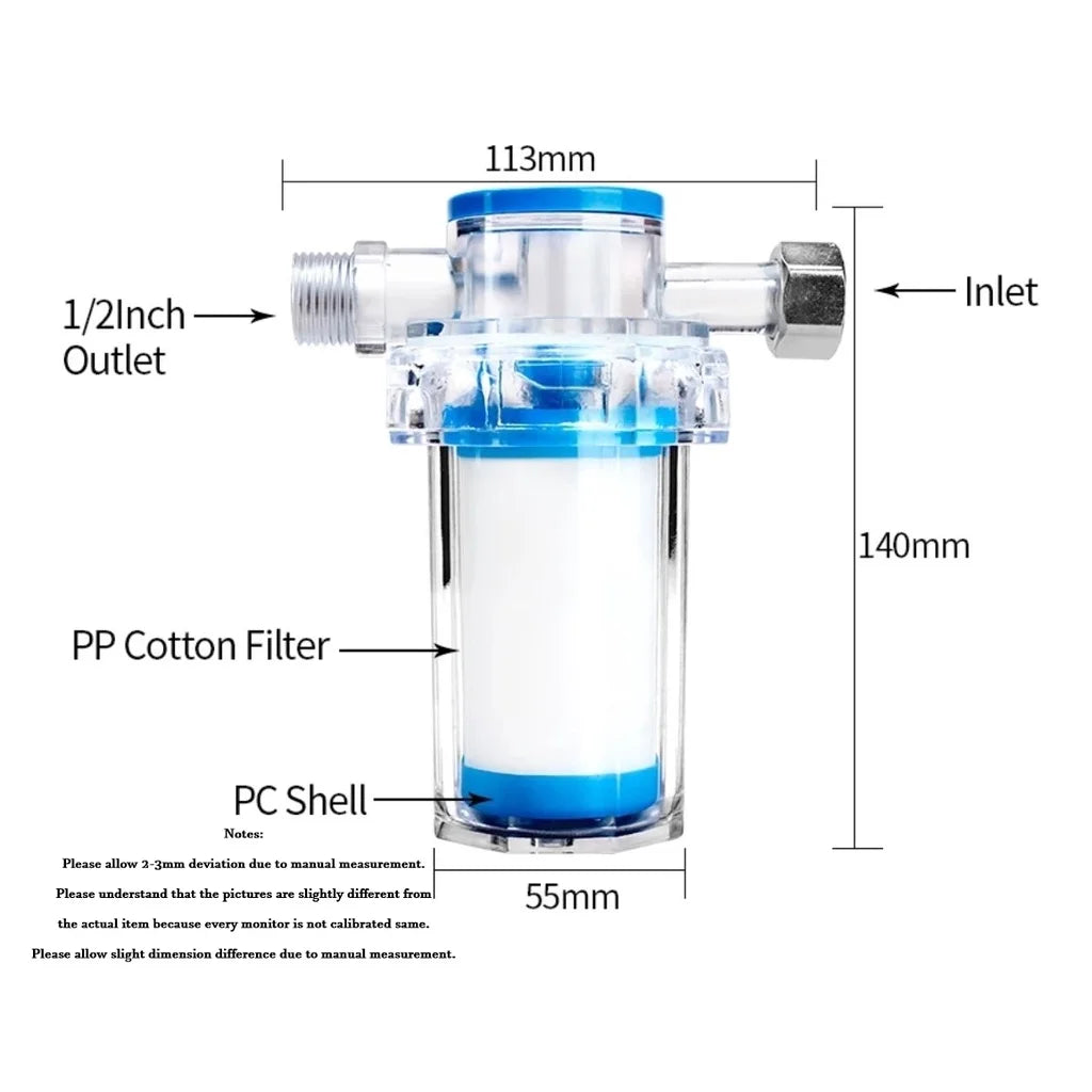 Household Faucet Pre-Filter Water Filter Cartridge Replaceable For Washing Machines Shower Kitchen Bathroom Water Heater Toilet