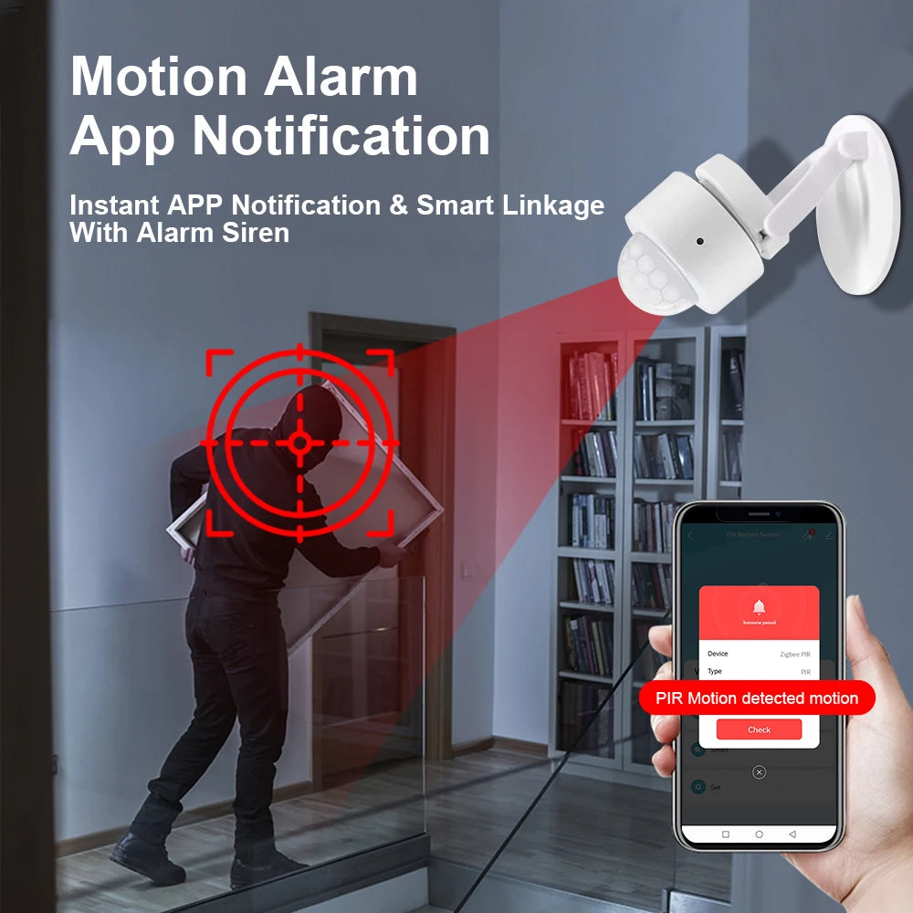 Zigbee Motion Sensors Smart Tuya Human Body Sensor Body Movement PIR ZigBee Motion Wireless Connection Smart Home Security Alarm