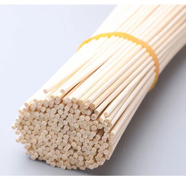 1000PCs Aroma Rattan Sticks Reed Diffuser Wood Color Eco-Friendly Home Fragrance Absorbing Stick Dia3/4/5 Length 40/30/25/22cm