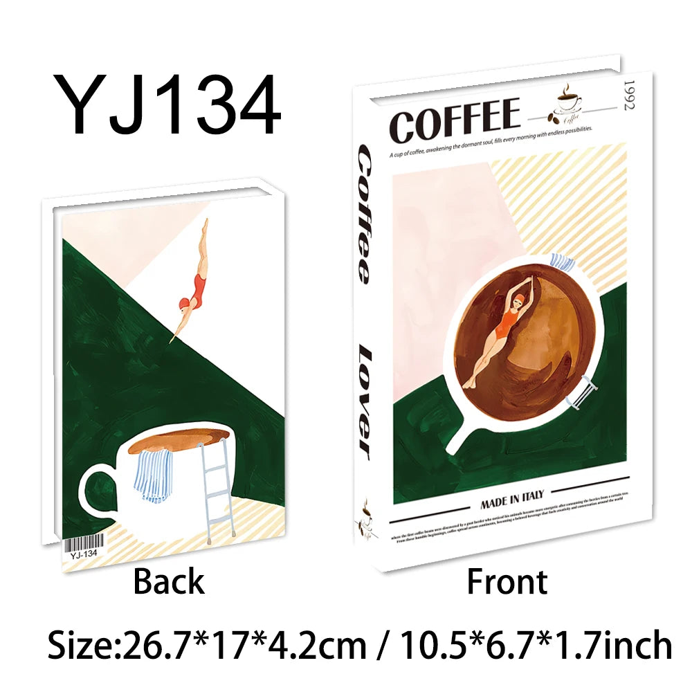 Aperol Cocktail Luxury Fake Books Decoration Coffee Table Decorative Books Club Villa Hotle Decoration Shooting Props Home Extra