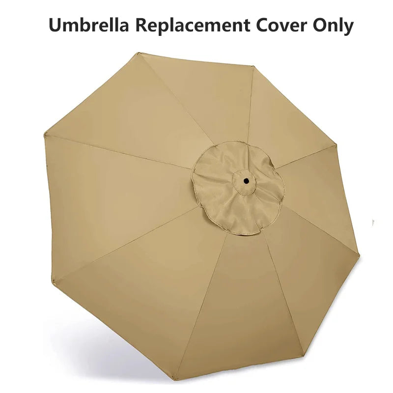 2/2.7/3m UV Protection Parasol Sunshade Umbrella Cover Garden Umbrella Cover Waterproof Beach Canopy Replacement Cover 6/8Ribs
