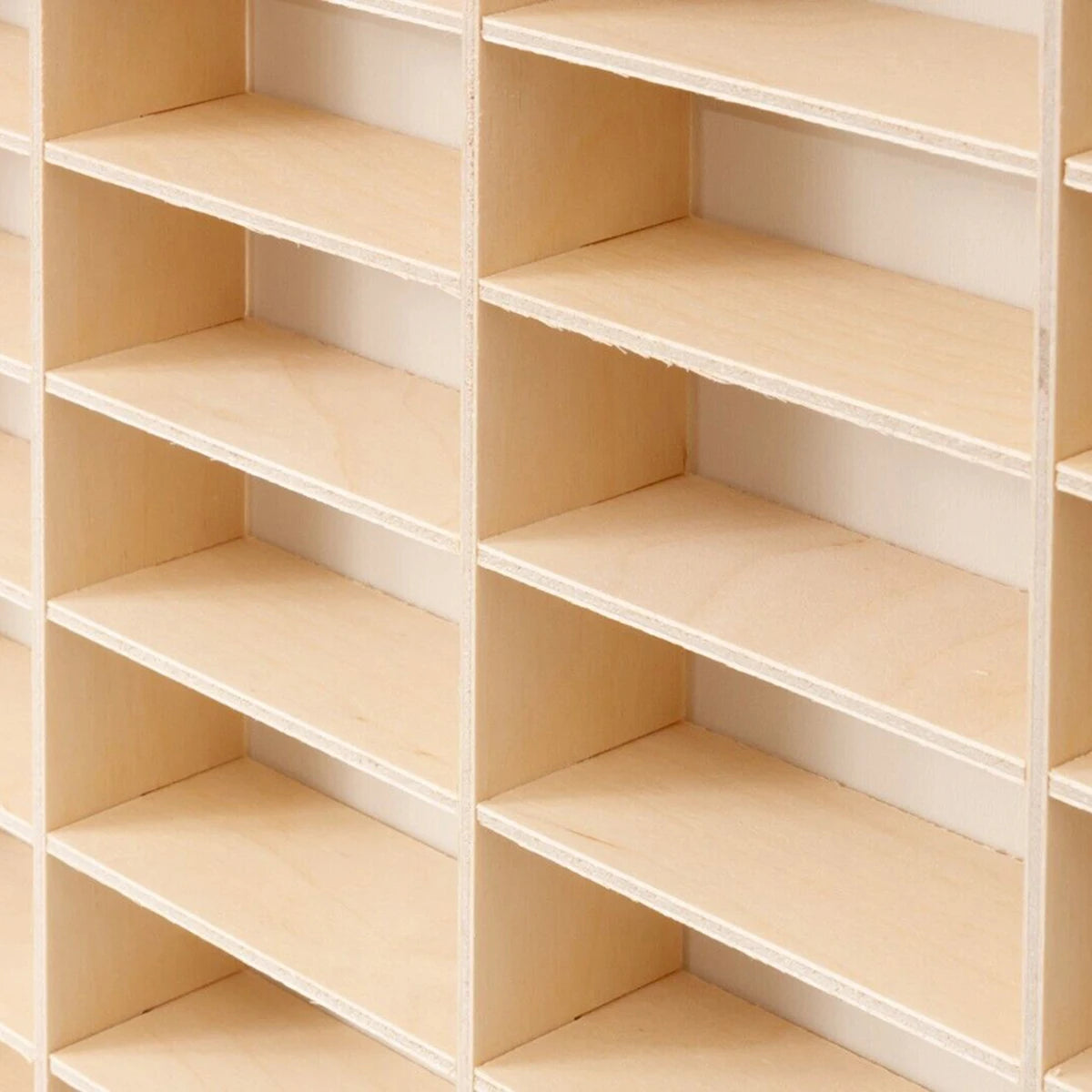 80 Grid Toy Cabinet Display Shelf Solid Wood Wall Mounted Car Model Storage Box Without Cover For Home Decoration Living Room