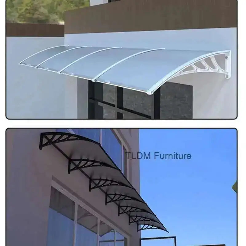 Fashionable Aluminum-plastic Panel Awnings for Outdoor Rainproof UV-proof Silent Awning Modern Simple Awnings for Door Head