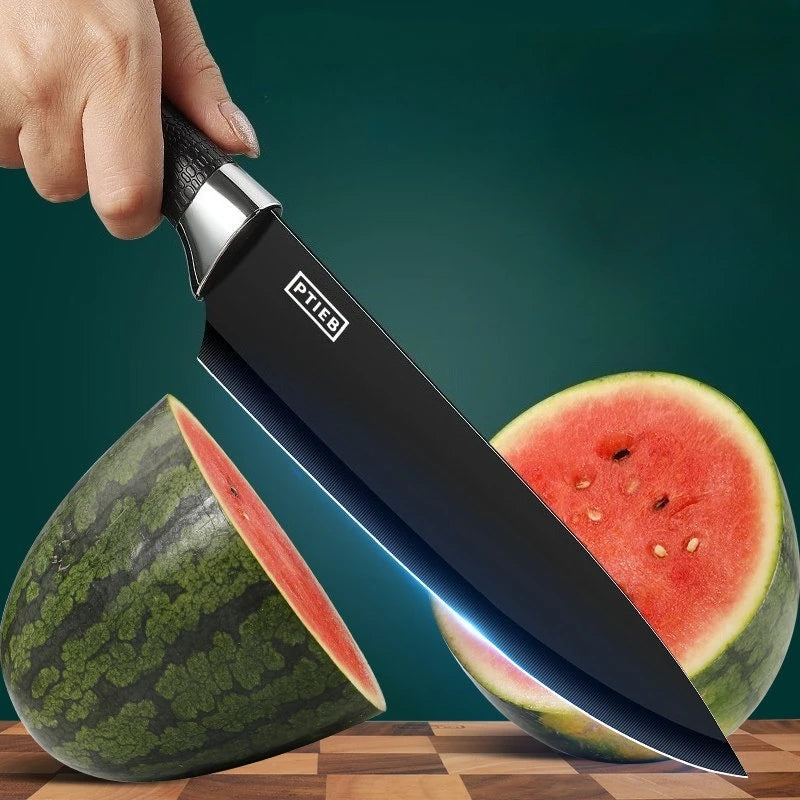 Kitchen Fruit knife Black Titanium Stainless steel Household Chef knife Paring knife Cutting Fruit knife ,durable and sharp