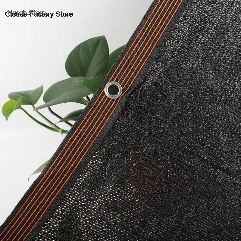 6X6m Black Shade Cloth with Grommets Sunblock Mesh Cover Anti-UV Garden Balcony Plant Sunshade Net Outdoor Greenhouse﻿﻿﻿﻿﻿﻿﻿﻿﻿﻿