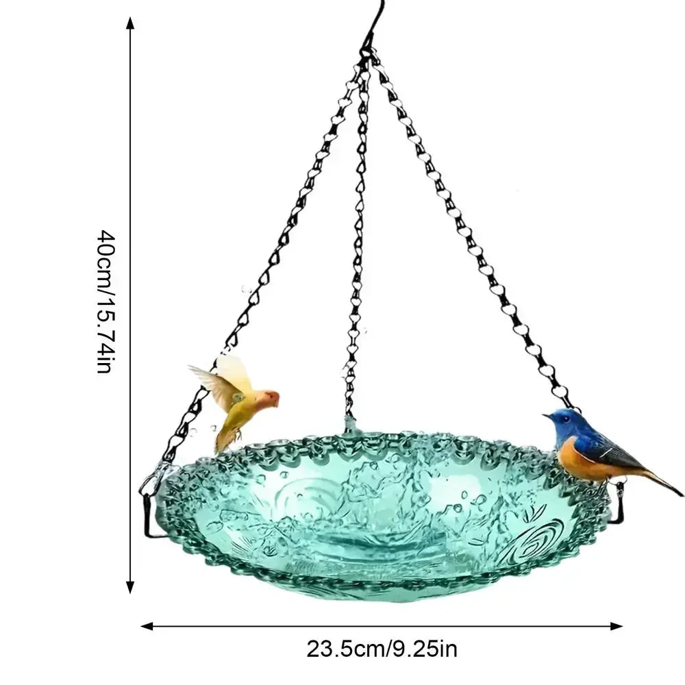 New Bird Flower Shaped Hanging Bird Feeder Birdbath for Garden Outdoor Decor Yard Farm Supplies Hummingbird Feeder Supplies