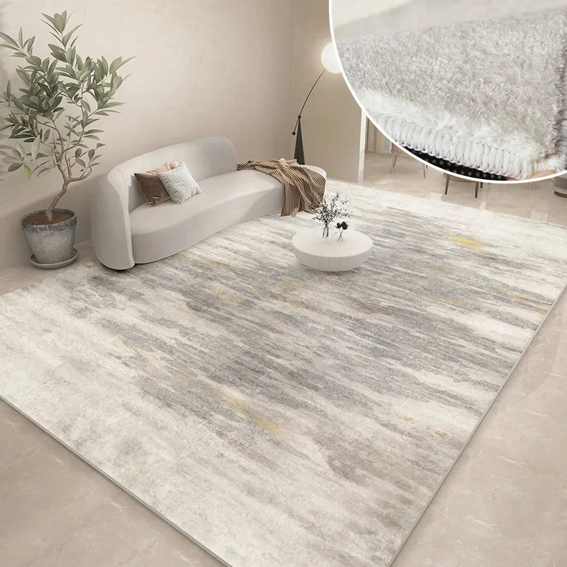 Thickened Study Carpet Modern Abstract Carpets for Living Room Home Washable Plush Floor Mat Minimalist Bedroom Decor Art Rug