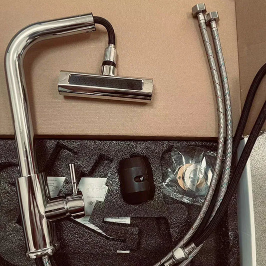 4 Modes Waterfall Kitchen Faucet G1/2 Stainless Steel Hot Cold Single Hole Deck Mounted Water Sink Mixer Wash Tap