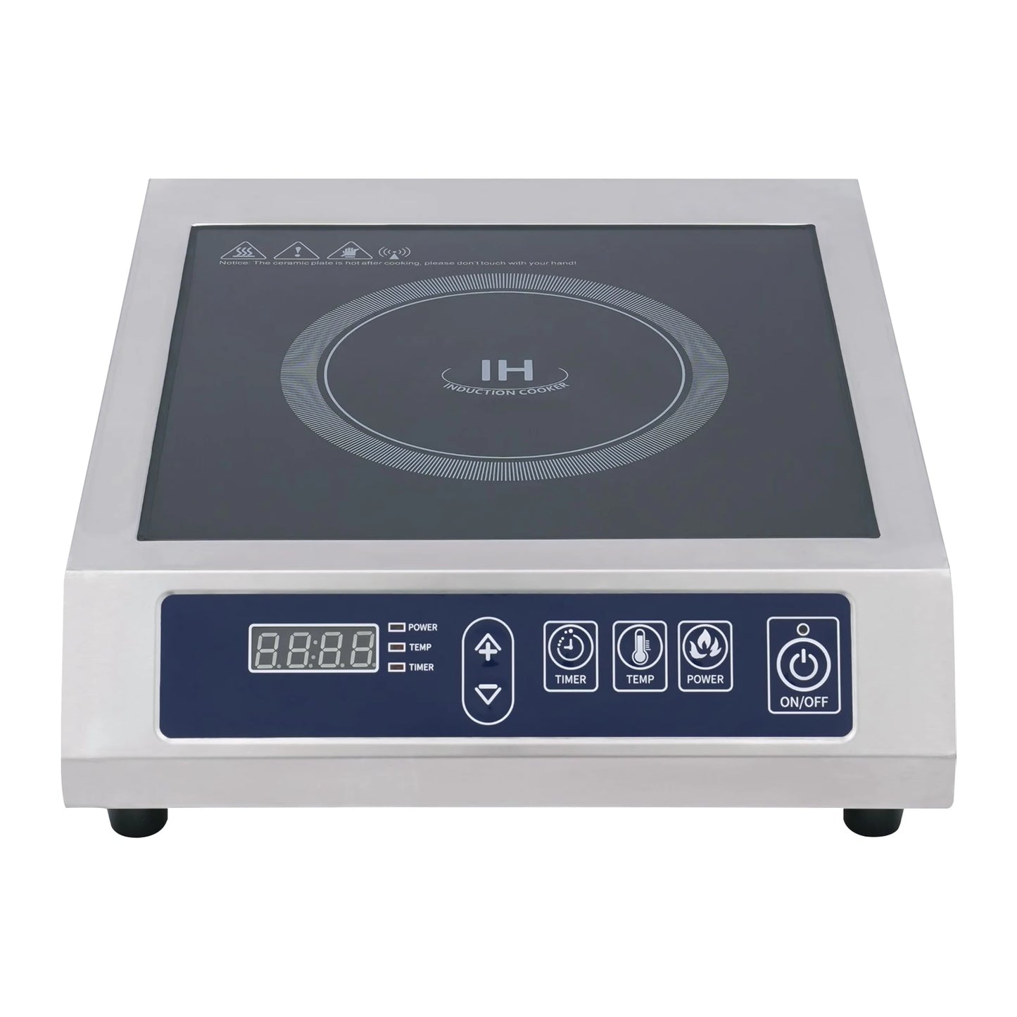3500W Induction Cooker Digital Tube Display Induction Heat Cooktop for Flat Iron-bottomed Pans of 4.72-11.81 Inches
