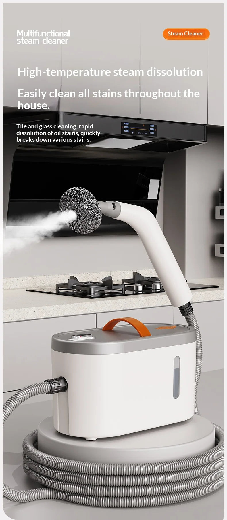 New Handheld High Temperature Steam Cleaner Kitchen Hood Cleaner for Deep Cleaning and Sanitising Electric Steam Cleaner