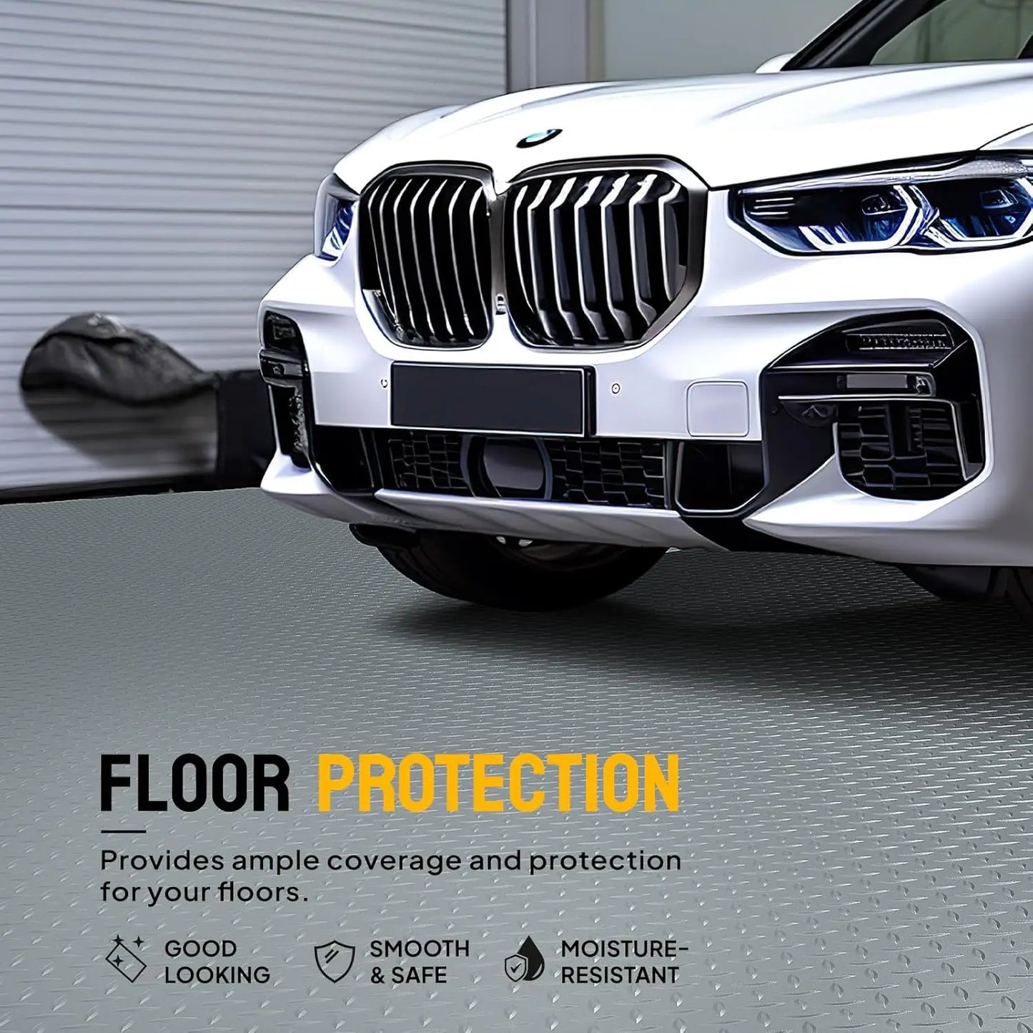 NEW 7.5 x 20 FT Garage Floor Mat, Thickened Diamond Plate PVC Garage Mats Flooring Roll for Under Car, Garage Parking Mats