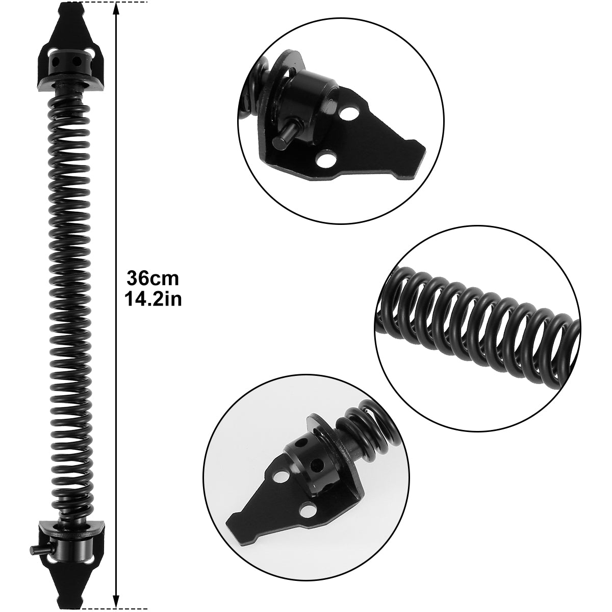 1/2PC Garden Gate Spring Closer 8inch Universal Automatic Gate Spring Metal Fence Gate Spring Closure Rust-Proof Door Outdoor