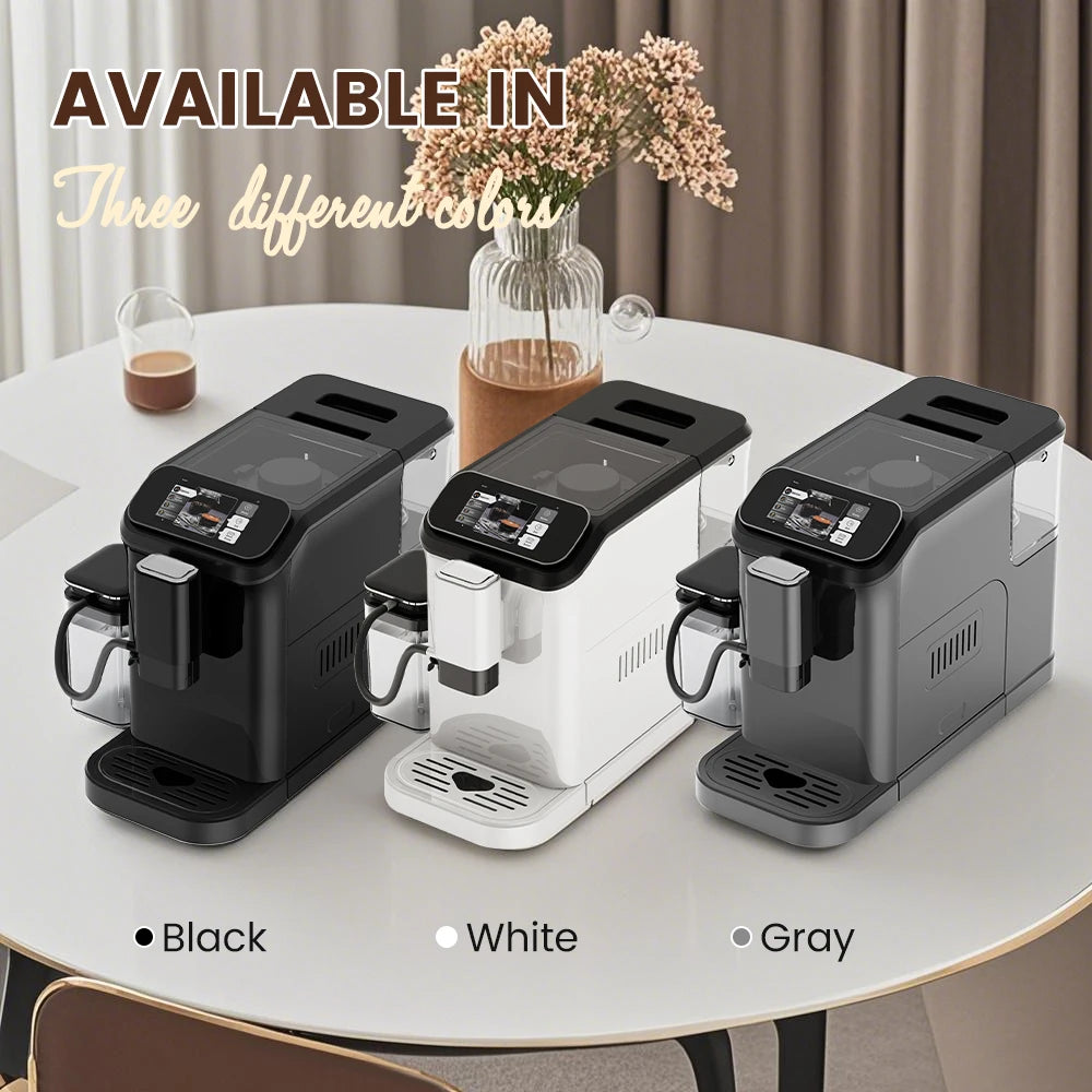 Mcilpoog WS-D5  Automatic Coffee Machine - Smart Wi-Fi , 12 Coffee Varieties, Touchscreen & Built-In Frother/1.5L Tank for Home