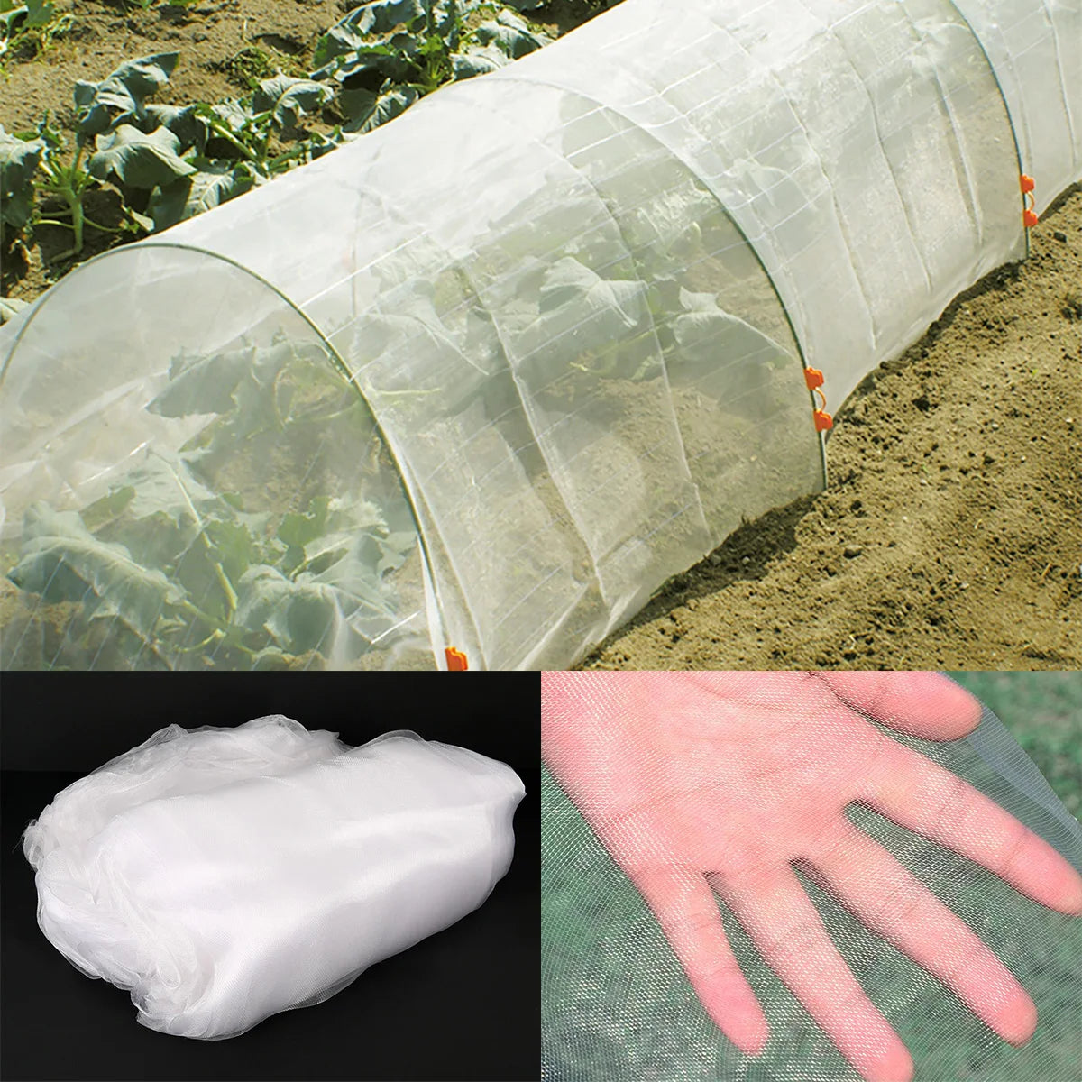 Insect Netting 1pc garden vegetable Heavy Duty Woven Mesh Heat Resistance Bug Net for Garden Protect Vegetable Plants and Fruit