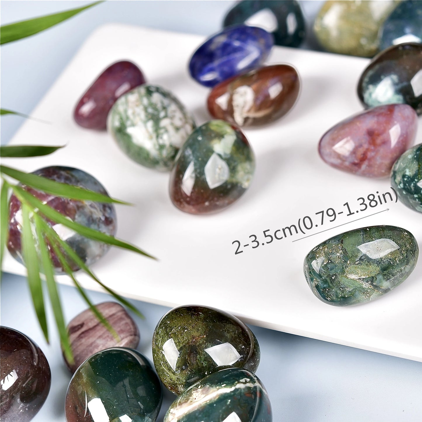 1.76oz Pure Natural Ocean Jasper Rolling Large Particle Flower Pot Fish Tank Decorative DIY Aromatherapy Diffuser Healer