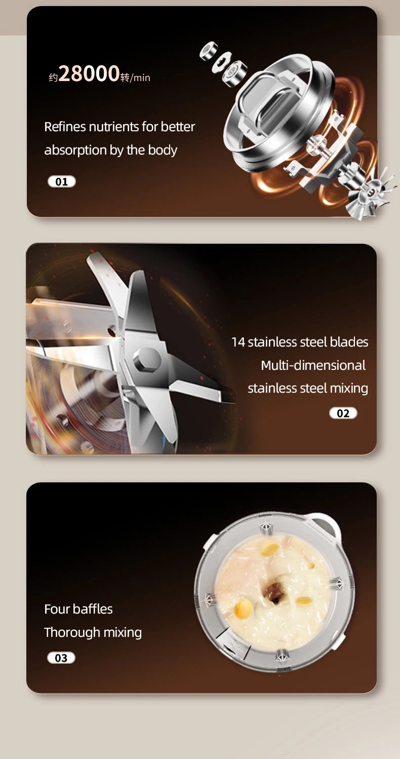 Automatic Soy Milk Machine Electric Juicer Blender Multifunctional Wall Breaking Machine Soybean Milk Maker Breakfast Machine
