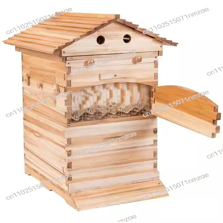 Automatic Honey Flow Hive - Complete Beekeeping Equipment with 7 Plastic Bee Frames