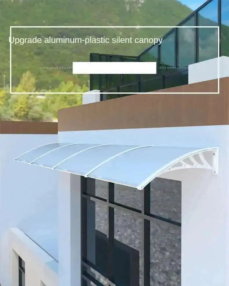 Fashionable Aluminum-plastic Panel Awnings for Outdoor Rainproof UV-proof Silent Awning Modern Simple Awnings for Door Head