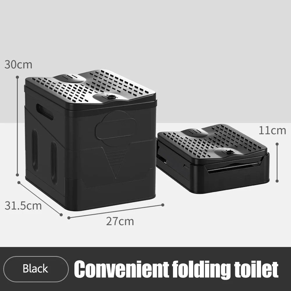 Portable Toilet Car Toilet Bucket Trash Can Travel Outdoor Camp Folding Toilet Reusable For Emergency Self-driving For Adult Kid