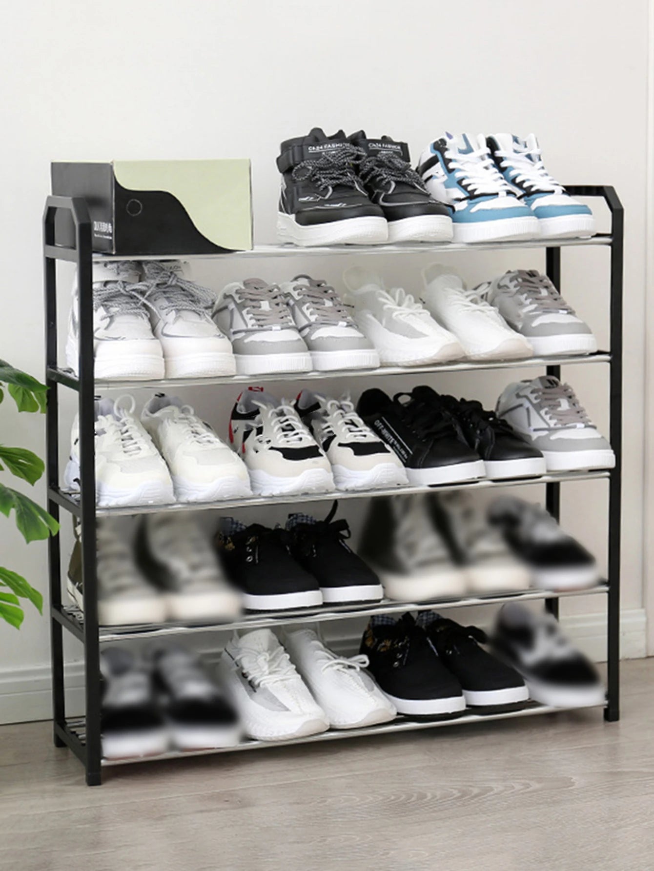 Space-Saving Shoe Rack for Home - Multi-Tier Entryway Shoe Organizer, Slim Shoe Shelf for Apartments & Rentals