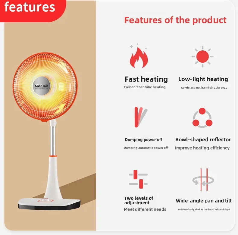 Portable Electric Patio Heater Outdoor Energy Efficient Rapid Heating Silent Compact Camping Balcony Brasero Fire Pit Aquecedor