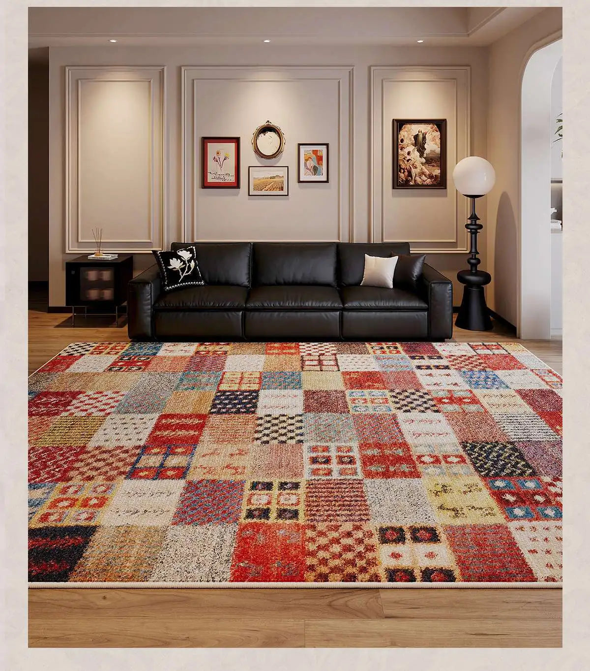 Moroccan Ethnic Style Living Room Rugs Luxury Cloakroom Antiskid Big Size Carpet Room Decoration Home Entrance Floor Soft Mats